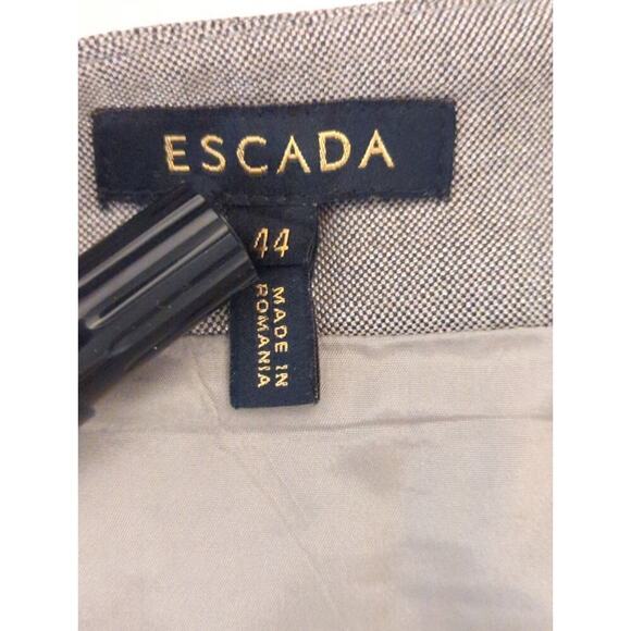 Escada Taupe Pencil Skirt Cotton Career Office Workwear Corpcore Women's Size 44 - Picture 8 of 9